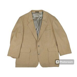 ORVIS Khaki 3 button Polyester Blend Blazer size 48R Big